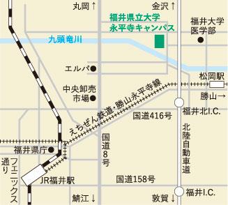 永平寺キャンパスアクセスマップ